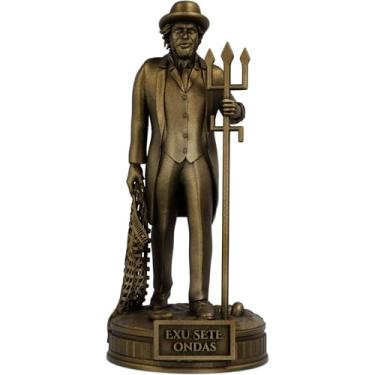 Imagem de Estátua Exu Sete Ondas Umbanda Candomblé (Ouro Velho)