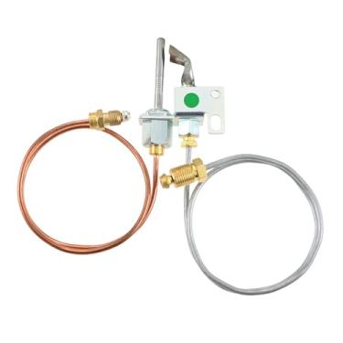 Imagem de Substituição do conjunto do queimador piloto a gás natural para queimador Real Fyre PT-1 Pilot G45 e G46, PAC-2NAT, compatível com Hargrove Gas Logs NG Pilot RSTPB-18, White Rogers, Majestic, Majco