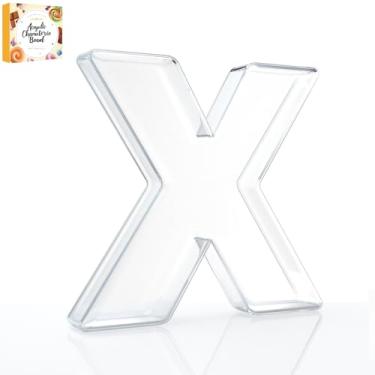 Imagem de Bandeja preenchível com letras de charcutaria acrílica de 25,4 cm, pratos de servir reutilizáveis em formato de número do alfabeto para tábua de charcutaria, frutas, doces, bolos, decoração de festa