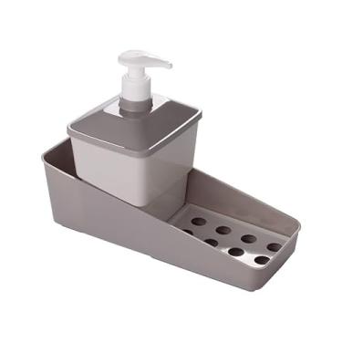 Imagem de Conjunto Dispenser Porta Detergente Esponja e Porta Sabão - 600ml