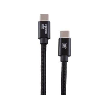 Imagem de Cabo Tipo C 1,5m Easy Mobile - CBTCUS315PR, Preto