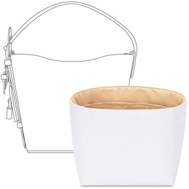 Imagem de FANJI Project Bolsa organizadora para bolsa LV All in BB, ajuste personalizado dentro de bolsa leve e resistente à água com zíper (Vanile)