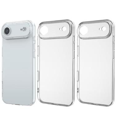 Imagem de Pacote com 3 capas transparentes para iPhone 17 Air, compatível com (Mag) (seguro), proteção militar contra quedas de 2,8 m, antiamarelamento, leve e macio TPU premium, resistente a arranhões