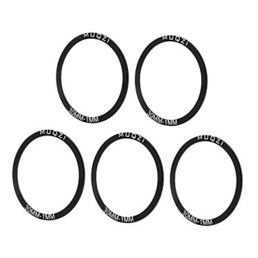 Imagem de Milageto Junta de suporte inferior de MTB, arruela de pedivela de espaçador de liga de alumínio para mountain bike de, 30MM T1MM