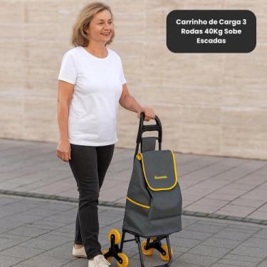 Imagem de Carrinho de Carga 3 Rodas 40Kg Sobe Escadas - Globalmix