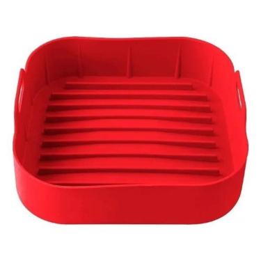 Imagem de 2X Forma Silicone Retangular Com Alça Air Fryer Fritadeira A