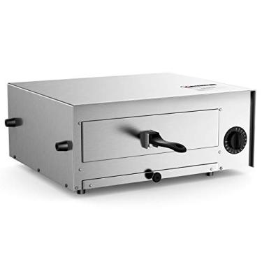 Imagem de Giantex Forno de pizza para cozinha, torradeira de pizza, bancada, comercial, pizza, aço inoxidável, com alça e bandeja de pizza removível