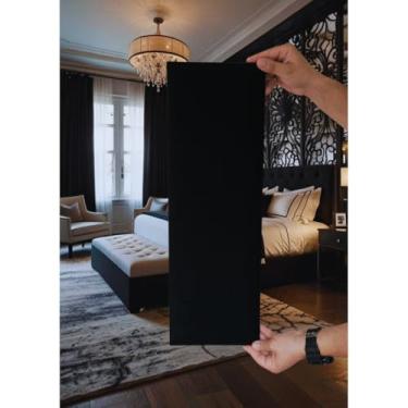 Imagem de Kit 20 Placas Cabeceira Estofada 60x20cm Design Sofisticado (PRETO)