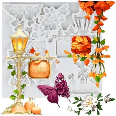 Imagem de MYPRACS Lâmpada de rua borboleta fondant molde de silicone para decoração de bolo de açúcar topo de cupcake pasta de goma de chocolate argila polímero