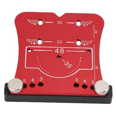 Imagem de Matybobe Gabarito de Broca para Dobradiça de Porta de Armário, Modelo de Perfuração de Abertura de Liga de Alumínio 35mm Com Design Requintado para Instalações Fáceis