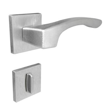 Imagem de Fechadura Onix Banheiro Roseta Escovado 55mm União Mundial