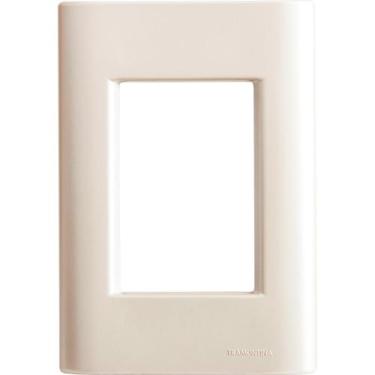 Imagem de Placa 3 Postos 4x2 Tramontina Giz Pérola sem Suporte