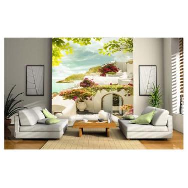 Imagem de Papel De Parede Paisagem Digital Grécia 3D Dav53 - Você Decora