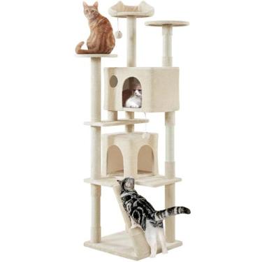 Imagem de Árbol para Gatos Yaheetech XL Torre Multi-Nivel para Gatitos de 203 cm