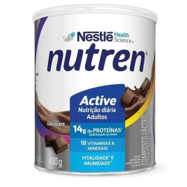 Imagem de Nutren Active Suplemento Alimentar Chocolate Lata com 400g, Chocolate