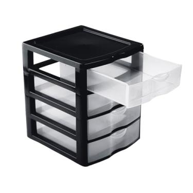 Imagem de Gaveteiro Peq Com 4 Gavetas Preta Nitronplast Preto