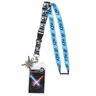 Imagem de Star Wars OBI-Wan Kenobi ID Lanyard Badge Holder with Metal Light Saber Charm and Collectible Sticker