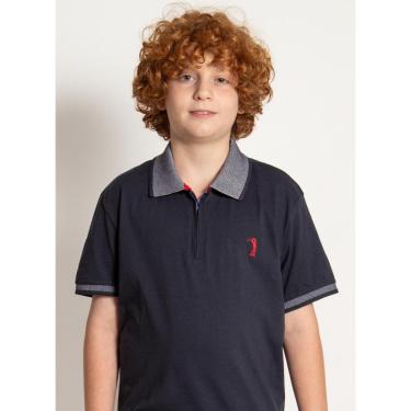 Imagem de Camisa Polo Infantil Aleatory lisa Peitilho Zíper Masculina-Masculino