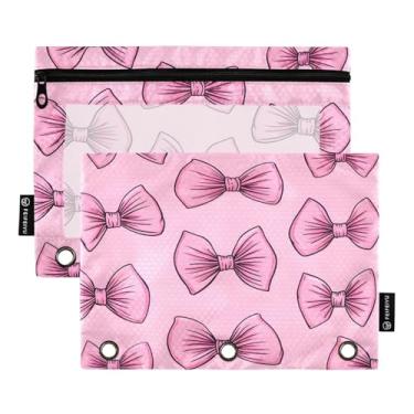 Imagem de CEBUGI 3 bolsas de lápis com zíper e janela transparente, 2 pacotes de estojo para exames de sala de aula (padrão de bova)