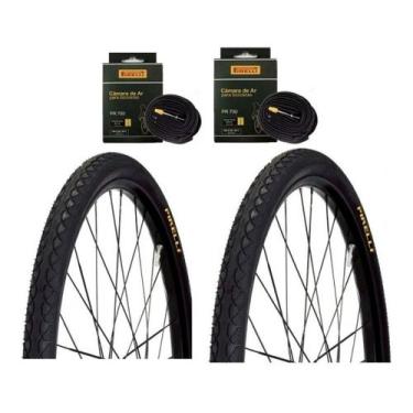 Imagem de Par Pneu Bike Pirelli 700x45 Touring Serve Aro 29 + 2 Camara, 700x45