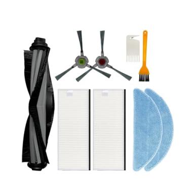 Imagem de Kit de peças de reposição compatível com o aspirador robô Yeedi K650 - Escova principal, escova lateral, filtro HEPA e pano de limpeza.(Set D)