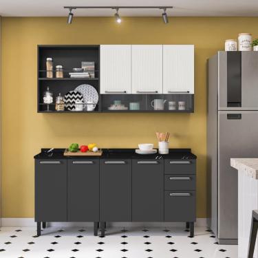 Imagem de Cozinha Itatiaia Midi Pop Art I3 - 4 Peças - Grafite-branca