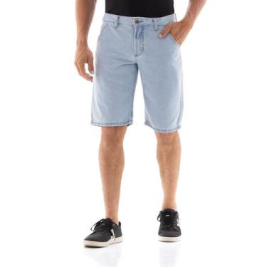 Imagem de Bermuda Jeans Masculina Arauto Relaxed, Azul claro, 44