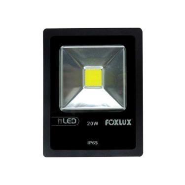 Imagem de Refletor Led 20w 6500k Ip65 Foxlux - Driver Embutido - Corpo Alumínio - 1200 Lumens