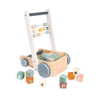 Imagem de Andador de Empurrar de Madeira ABC Rodas Emborrachadas - Janod