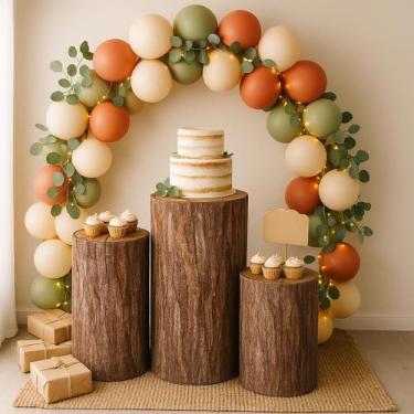 Imagem de Trio de Capas para Cilindro Festa Tronco de Madeira  Tecido Helanca Su