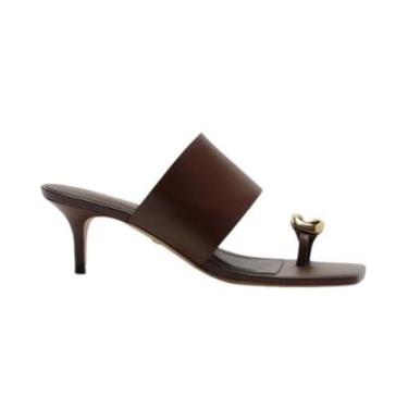 Imagem de Sandália Couro Salto Fino Metal Bold Lançamento Arezzo-Feminino