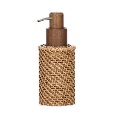 Imagem de Porta Sabonete Líquido Dispenser Poliresina Fibra Natural 250ml Mart