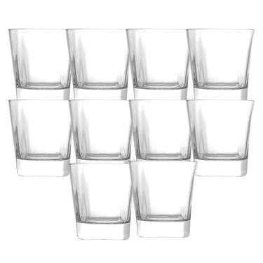Imagem de Jogo 10 Copos De Whisky Baixo Em Cristal Bebidas 315ml Transparente Wolff