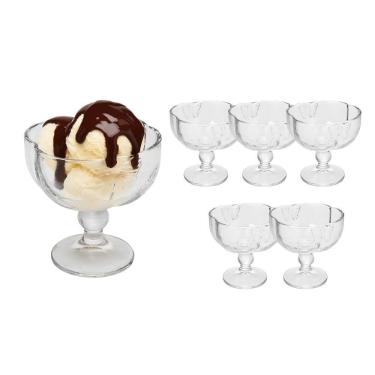 Imagem de Jogo 6 Taça Para Sobremesa Com Pé De Vidro Borboleta Butterfly Wolff 190ml