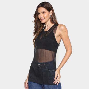 Imagem de Regata Ellus Tule Alongada Feminina-Feminino