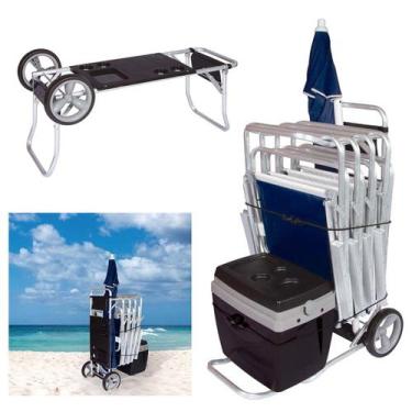 Imagem de Carrinho De Praia Com Avanco Para Caixa Termica 002596 Mor