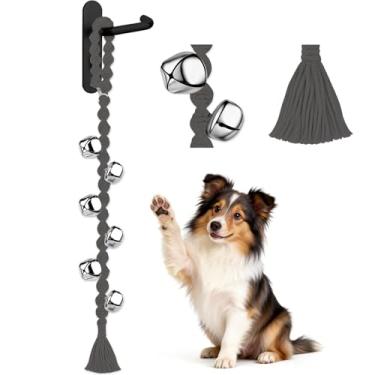 Imagem de COOYOO Sinos de cachorro para sair, campainha para cães de treinamento de penico de qualidade premium, sino de cachorro tecido à mão, sino ajustável para treinamento doméstico - 6 campainhas extra