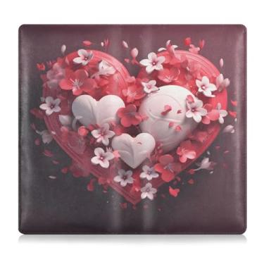 Imagem de CEBUGI Porta-luvas e porta-luvas de dia dos namorados com corações para registro de carro e seguro para organizador de documentos, 12,5 cm x 24 cm