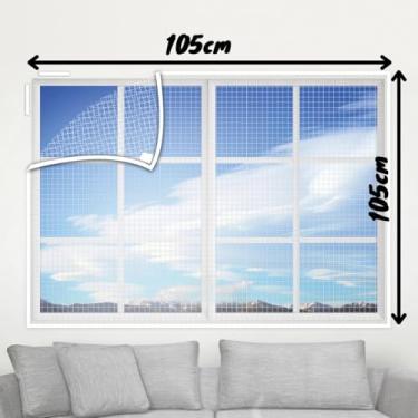 Imagem de Tela Mosquiteira Mosquito Para Janela Diversos Tamanhos Removivel Pernilongo(105x105cm)