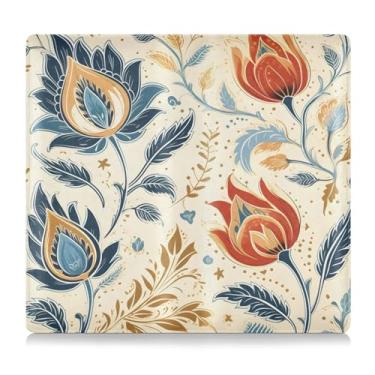 Imagem de CEBUGI Porta-luvas vintage floral, porta-luvas, porta-luvas, organizador de documentos, 12,5 cm x 24 cm