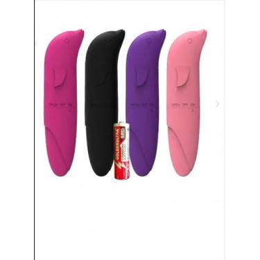 Imagem de Vibrador Feminino Golfinho Aveludado Ponto G Com Vibração Intensa Silencioso e Potente - Pilha Inclusa Sexshop