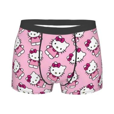 Imagem de Cuecas Boxer Masculinas Hello Kitty Confortáveis Com Estampa Sanrio, B