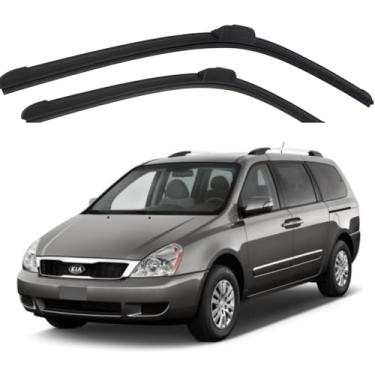 Imagem de TIGER AUTO - JOGO PALHETA PARA PARABRISA DIANTEIRO/TRASEIRO EM SILICONE COMPATIVEL KIA CARNIVAL III 2006>2011