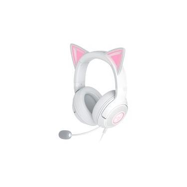 Imagem de Headset Gamer Razer Kraken Kitty V2, Chroma RGB, Conexão USB, Branco - RZ04-04730600-R3U1