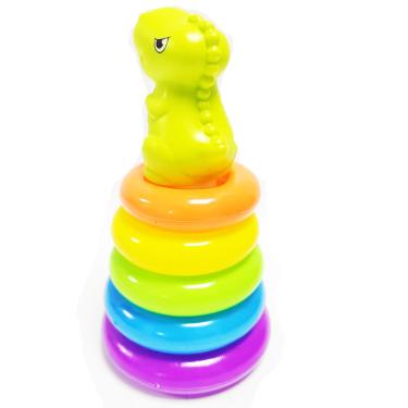 Imagem de Torre de Argolas Bebê 4 Peças Brink+ Colorido