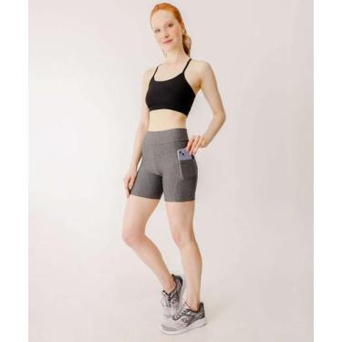 Imagem de Bermuda Feminina Fitness Cintura Alta Marisa-27064, Cinza, P