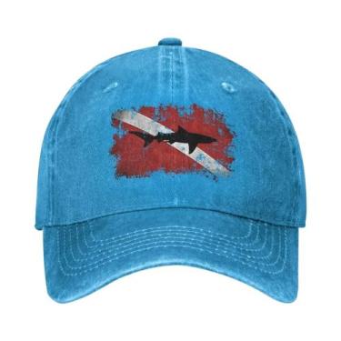 Imagem de Boné De Beisebol Unissex Vintage Com Estampa De Bandeira De Mergulho D