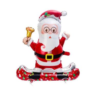 Imagem de Balão De Natal Grande 3D De Alumínio Papai Noel Boneco De Neve Veado P
