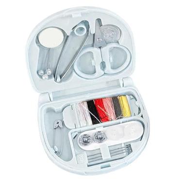 Imagem de Kit de agulha e linha - Conjunto compacto de suprimentos de costura com carretel de 6 cores - Acessórios de costura portáteis e suprimentos para casa, viagem