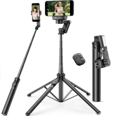 Imagem de KOSCHEAL C16R Estabilizador Celular com Rastreamento Facial e Luz de Preenchimento, Gimbal para Celular Extensível 1,57m, Compatível iOS/Android, Ideal para TikTok, YouTube e Vlogs